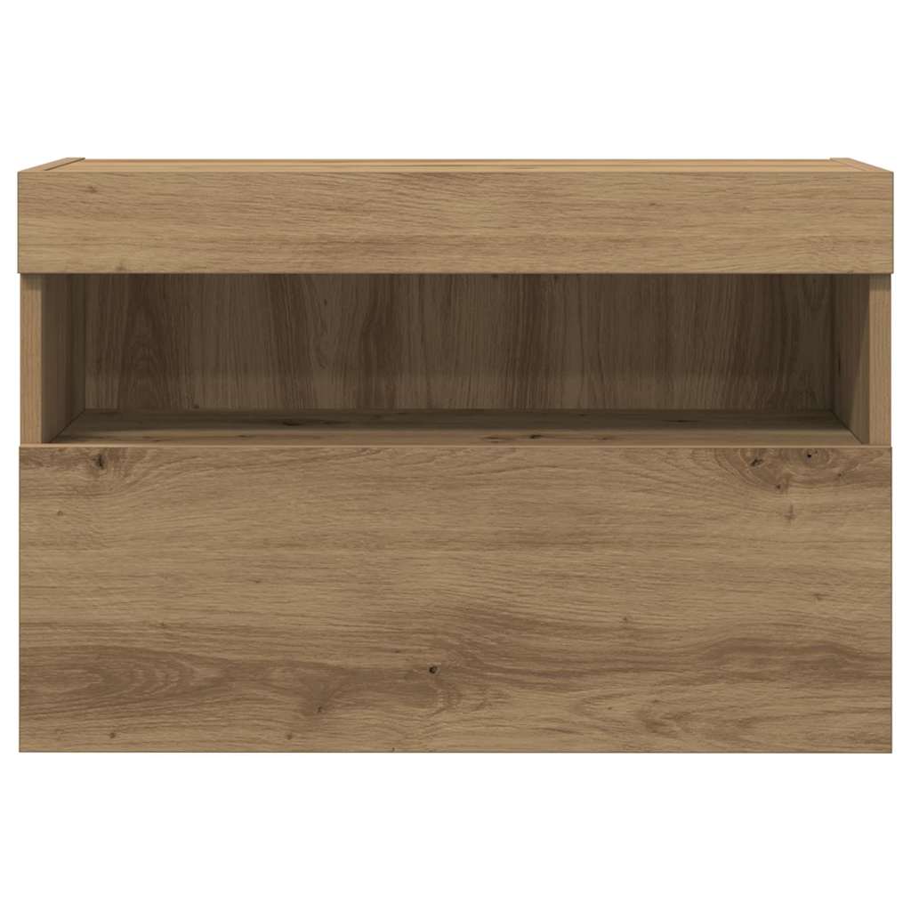 TV-Wandschrank Wandmontiert 2 pcs Artisan-Eiche 60 x 30 x 40 cm