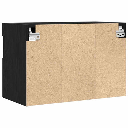 vidaXL TV-Wandschrank Schwarz Eichen-Optik 60 x 30 x 40 cm