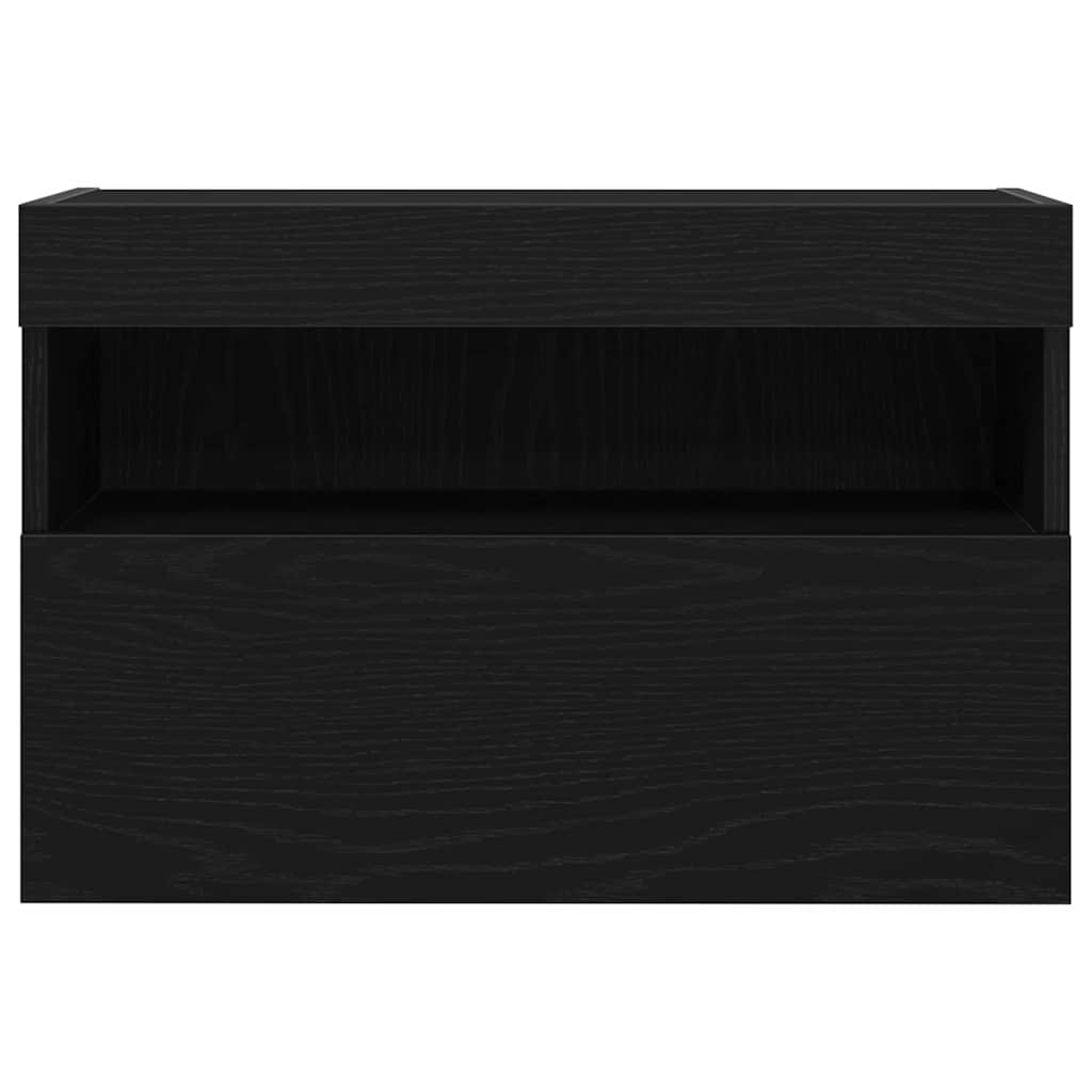 vidaXL TV-Wandschrank Schwarz Eichen-Optik 60 x 30 x 40 cm