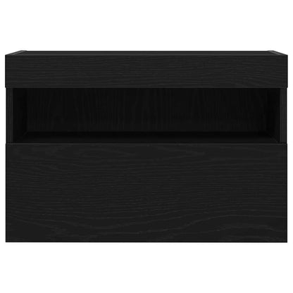 vidaXL TV-Wandschrank Schwarz Eichen-Optik 60 x 30 x 40 cm
