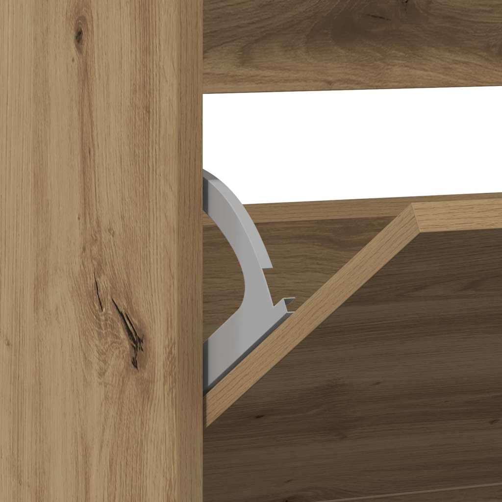 Schuhschrank Geräucherte Eiche 80 x 21 x 87,5 cm Holzwerkstoff