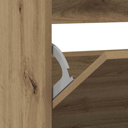 Schuhschrank Geräucherte Eiche 80 x 21 x 87,5 cm Holzwerkstoff
