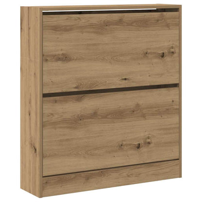 Schuhschrank Geräucherte Eiche 80 x 21 x 87,5 cm Holzwerkstoff
