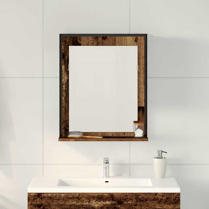 vidaXL Spiegel Altholz 50 x 12 x 60 cm Glas und engineered Holz