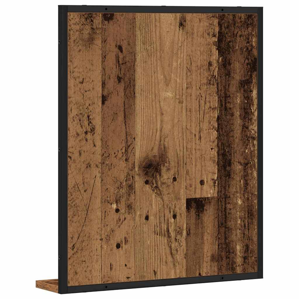vidaXL Spiegel Altholz 50 x 12 x 60 cm Glas und engineered Holz