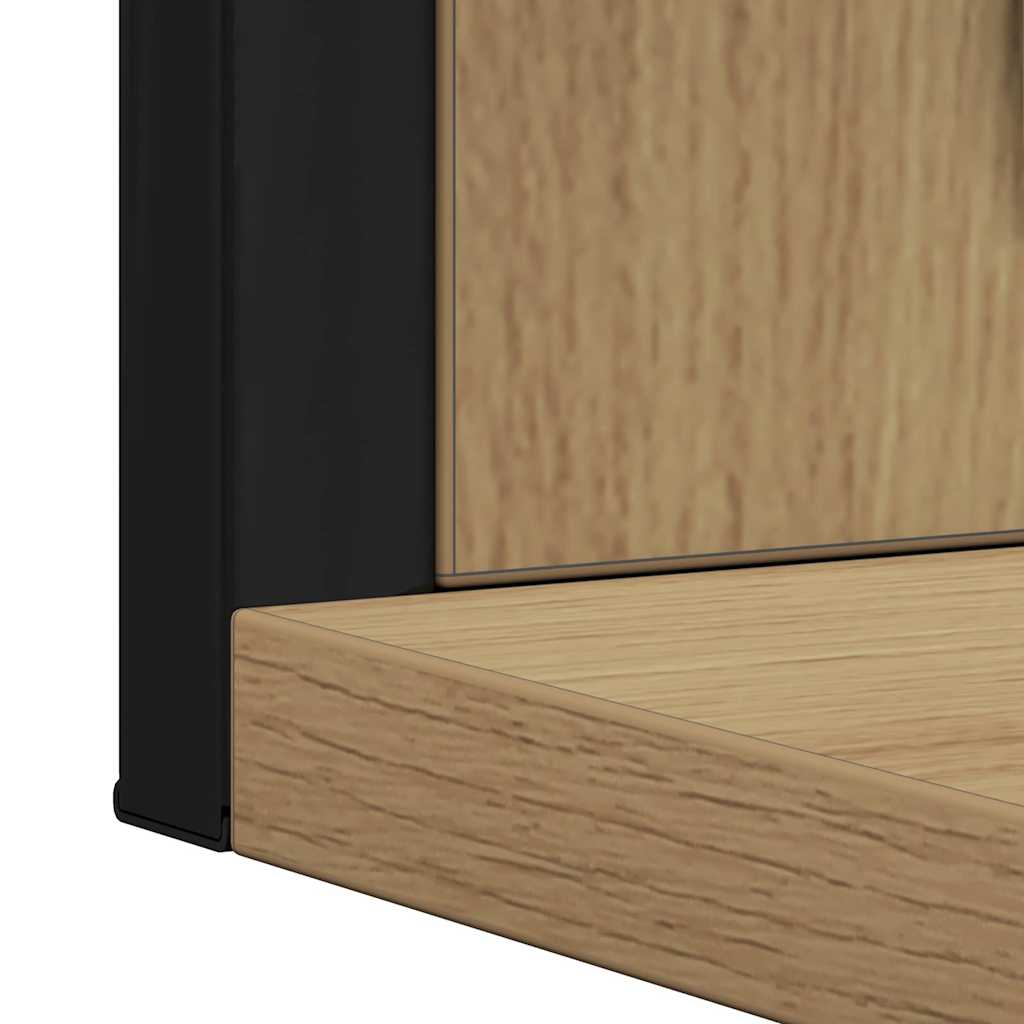 vidaXL Spiegel Artisan-Eiche 50 x 12 x 60 cm Glas und engineered Holz