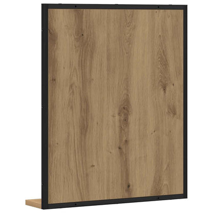 vidaXL Spiegel Artisan-Eiche 50 x 12 x 60 cm Glas und engineered Holz