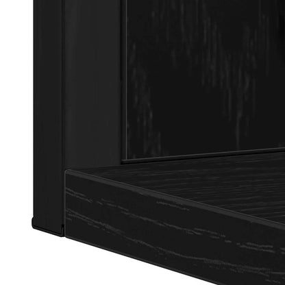 vidaXL Spiegel mit Regal Schwarz Eichen-Optik 50 x 12 x 60 cm