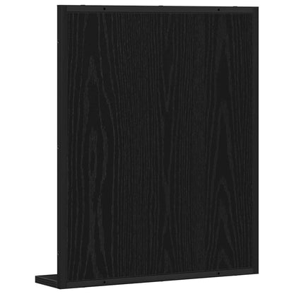 vidaXL Spiegel mit Regal Schwarz Eichen-Optik 50 x 12 x 60 cm