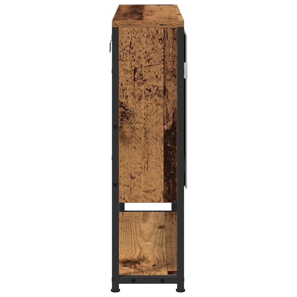 vidaXL Spiegelschrank mit Regal Altholz 60 x 16 x 60 cm Holzwerkstoff