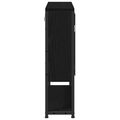 vidaXL Spiegelschrank mit Regal Schwarz Eichen-Optik 60 x 16 x 60 cm