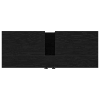 vidaXL Waschbeckenschrank mit Tür Schwarz Eichen-Optik 80 x 30 x 60 cm