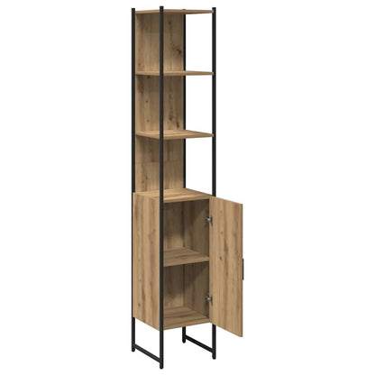 Badezimmerschrank mit Regal Artisan-Eiche 33 x 33 x 185,5 cm