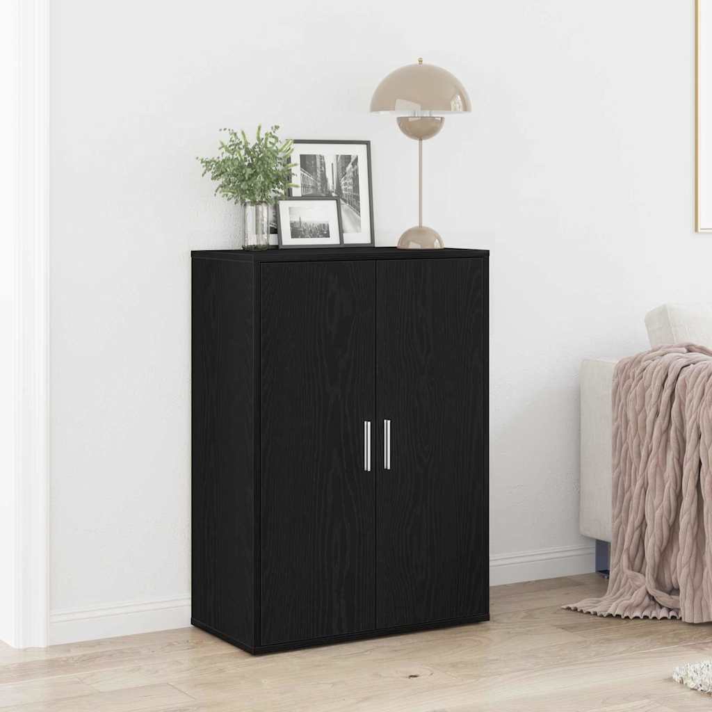 Sideboard Schwarz Eichen-Optik 60 x 31 x 84 cm Holzwerkstoff
