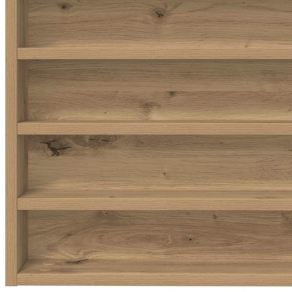 vidaXL Vitrine mit Regal Artisan-Eiche 100 x 8,5 x 50 cm Holzwerkstoff