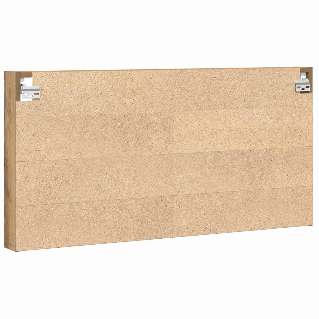 vidaXL Vitrine mit Regal Artisan-Eiche 100 x 8,5 x 50 cm Holzwerkstoff