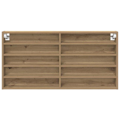 vidaXL Vitrine mit Regal Artisan-Eiche 100 x 8,5 x 50 cm Holzwerkstoff