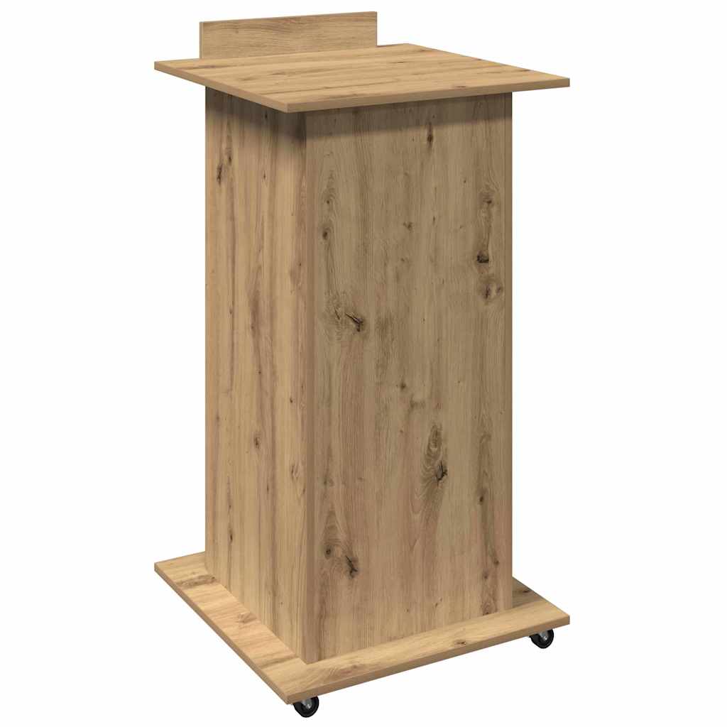 vidaXL Podium mit Regal Artisan-Eiche 55 x 55 x 107 cm Holzwerkstoff