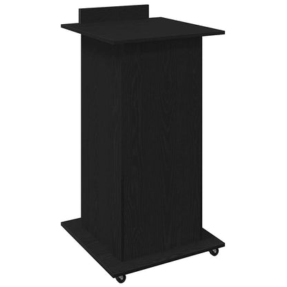 Podium Schwarz Eichen-Optik 55 x 55 x 107 cm Holzwerkstoff