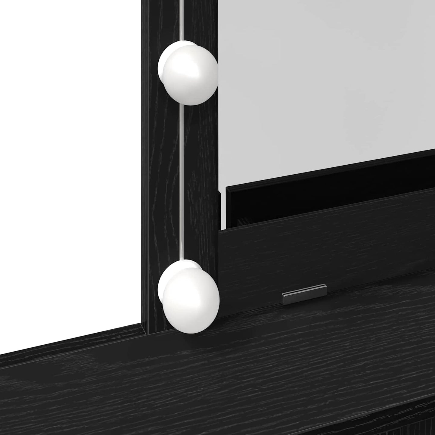 Schminktisch mit Regal Schwarz Eichen-Optik 80 x 41 x 144,5 cm