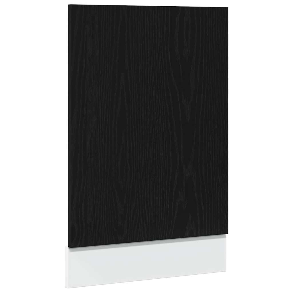 vidaXL Façade de lave-vaisselle Lyon noir aspect chêne 45x1,5x67 cm