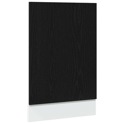 vidaXL Façade de lave-vaisselle Lyon noir aspect chêne 45x1,5x67 cm