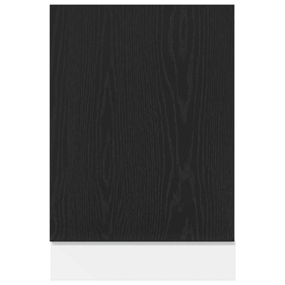 vidaXL Façade de lave-vaisselle Lyon noir aspect chêne 45x1,5x67 cm