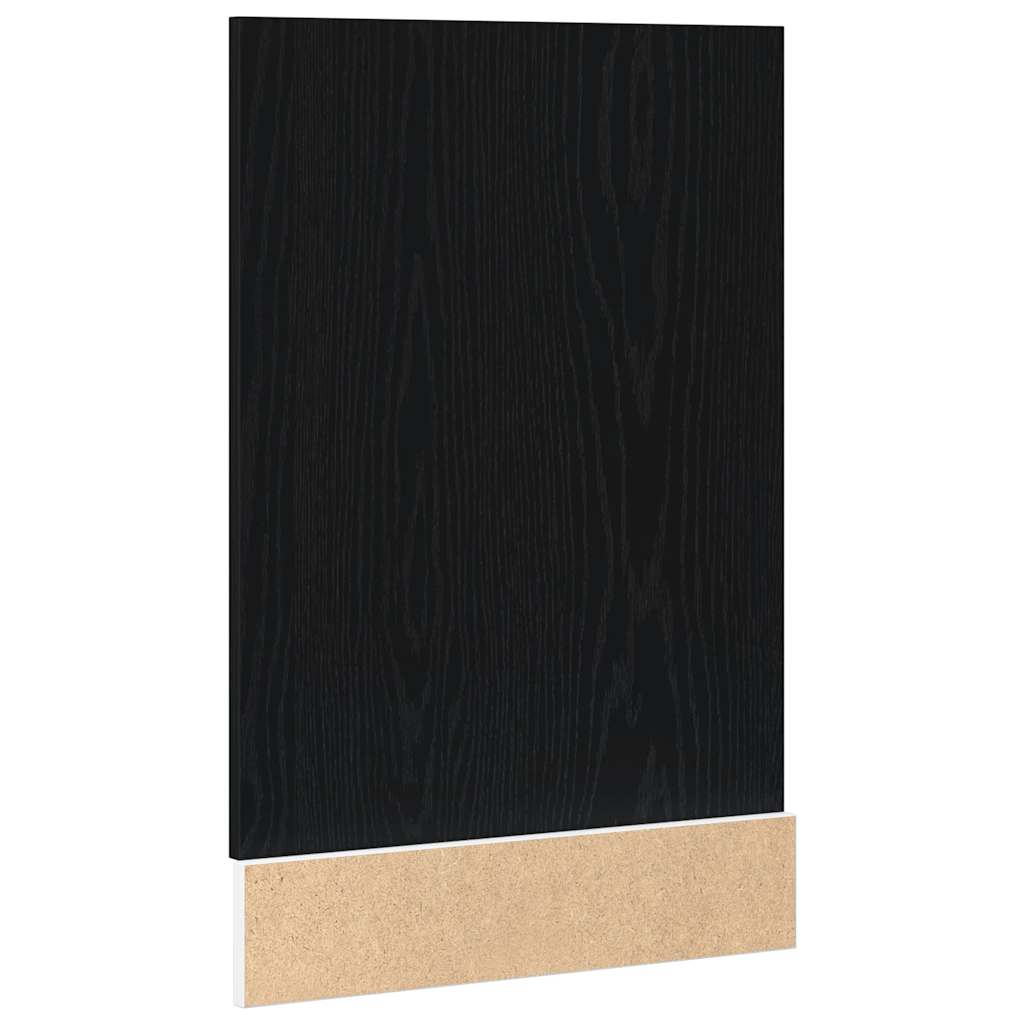 vidaXL Façade de lave-vaisselle Lyon noir aspect chêne 45x1,5x67 cm