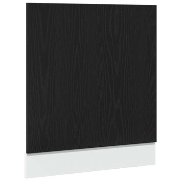 vidaXL Geschirrspülerblende Lyon Schwarz Eichen-Optik 60x1,5x67 cm