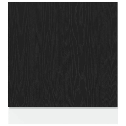 vidaXL Geschirrspülerblende Lyon Schwarz Eichen-Optik 60x1,5x67 cm