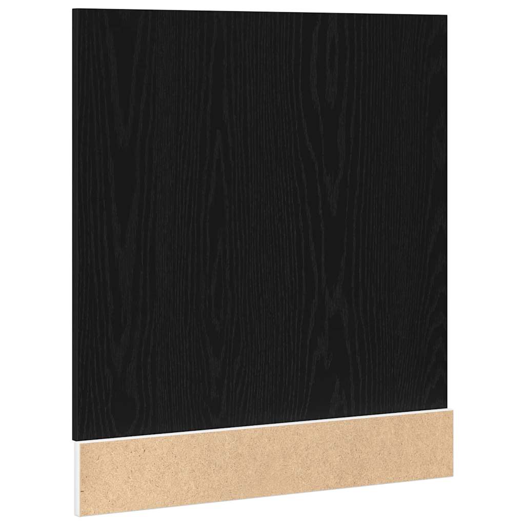 vidaXL Geschirrspülerblende Lyon Schwarz Eichen-Optik 60x1,5x67 cm