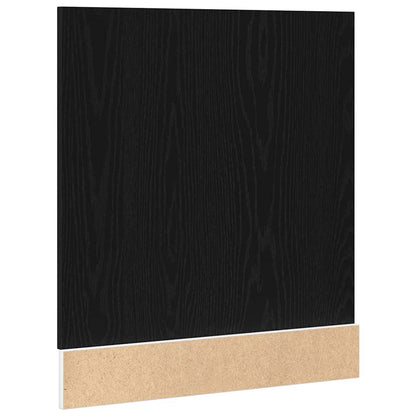vidaXL Geschirrspülerblende Lyon Schwarz Eichen-Optik 60x1,5x67 cm