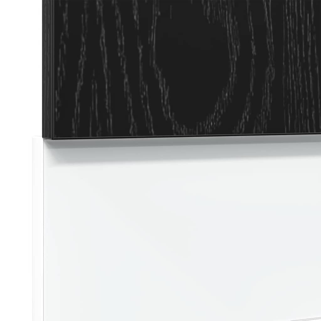vidaXL Geschirrspülerblende Lyon Schwarz Eichen-Optik 60x1,5x67 cm
