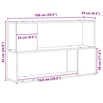 TV-Schrankset Schwarz 100 x 24 x 63 cm Holzwerkstoff