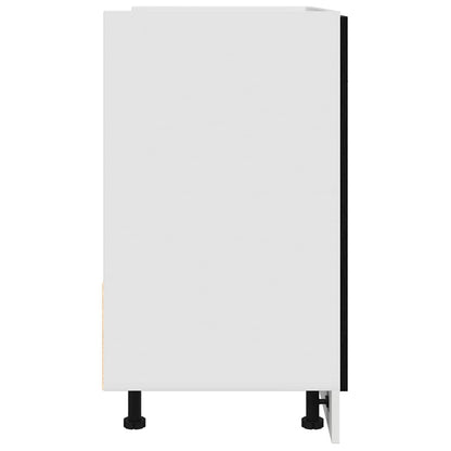 vidaXL Unterschrank für Spüle Schwarz Eiche 80x46x81,5 cm Holzwerkstoff