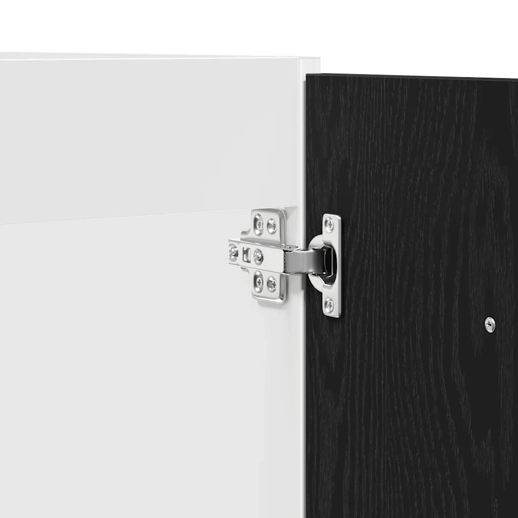 vidaXL Unterschrank für Spüle Schwarz Eiche 80x46x81,5 cm Holzwerkstoff