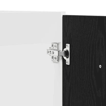 vidaXL Unterschrank für Spüle Schwarz Eiche 80x46x81,5 cm Holzwerkstoff