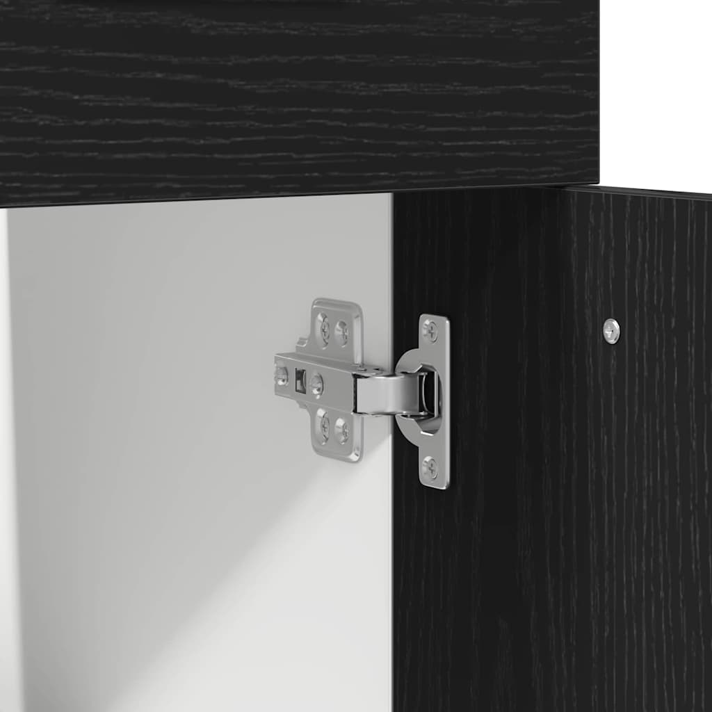 vidaXL Hängeschrank mit Regal Schwarz Eichen-Optik 30 x 46 x 81,5 cm