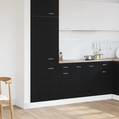 vidaXL Hängeschrank mit Regal Schwarz Eichen-Optik 30 x 46 x 81,5 cm