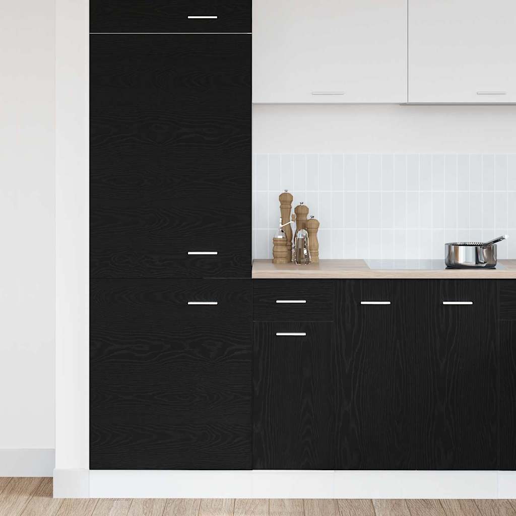 vidaXL Hängeschrank mit Regal Schwarz Eichen-Optik 30 x 46 x 81,5 cm