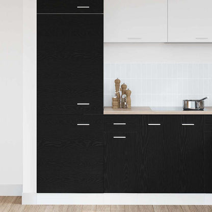 vidaXL Hängeschrank mit Regal Schwarz Eichen-Optik 30 x 46 x 81,5 cm
