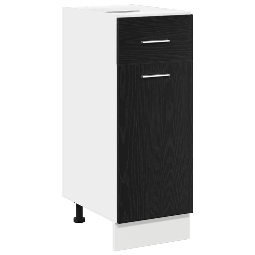 vidaXL Hängeschrank mit Regal Schwarz Eichen-Optik 30 x 46 x 81,5 cm