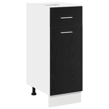 vidaXL Hängeschrank mit Regal Schwarz Eichen-Optik 30 x 46 x 81,5 cm