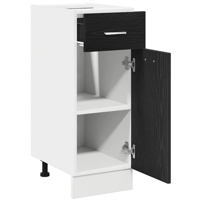 vidaXL Hängeschrank mit Regal Schwarz Eichen-Optik 30 x 46 x 81,5 cm
