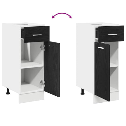 vidaXL Hängeschrank mit Regal Schwarz Eichen-Optik 30 x 46 x 81,5 cm