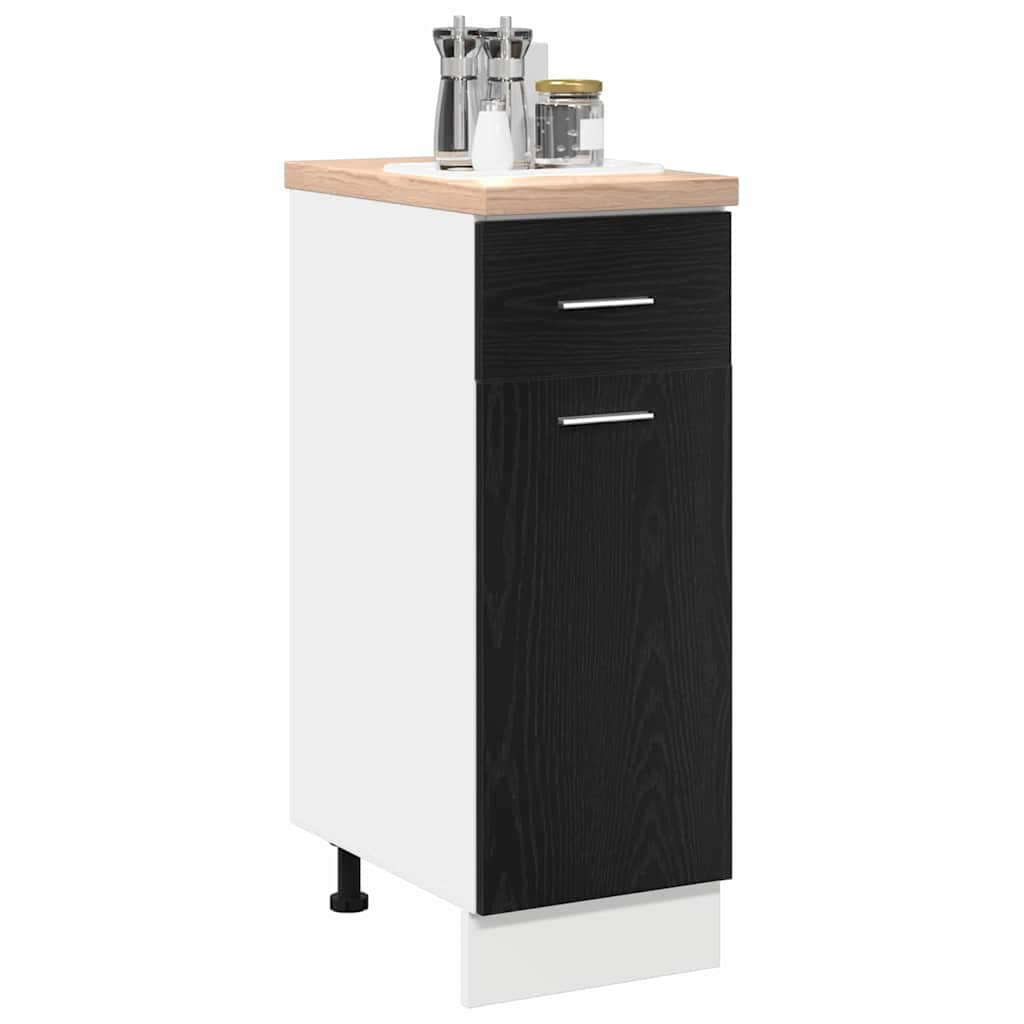 vidaXL Hängeschrank mit Regal Schwarz Eichen-Optik 30 x 46 x 81,5 cm