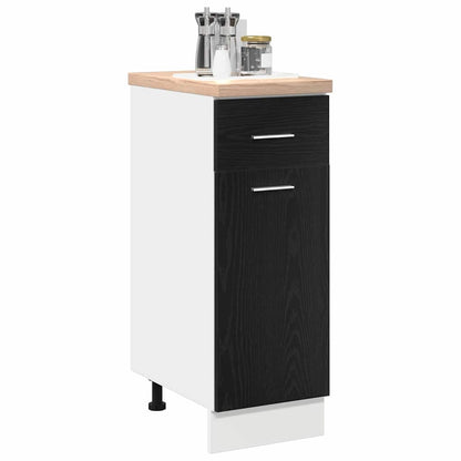 vidaXL Hängeschrank mit Regal Schwarz Eichen-Optik 30 x 46 x 81,5 cm