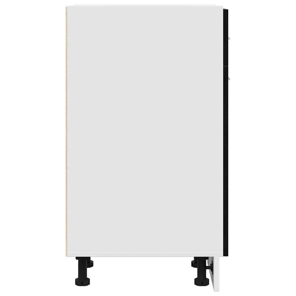 vidaXL Hängeschrank mit Regal Schwarz Eichen-Optik 30 x 46 x 81,5 cm