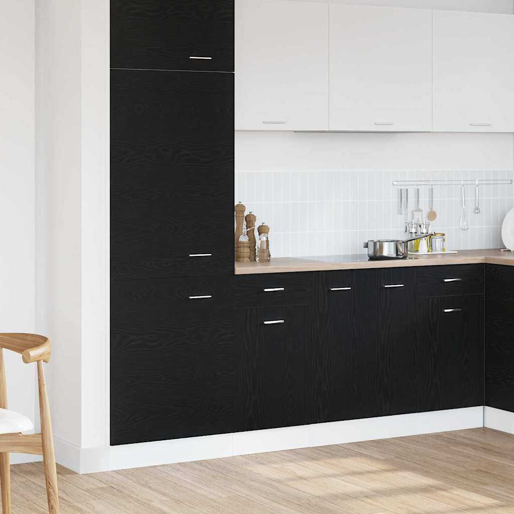 vidaXL Hängeschrank mit Regal Schwarz Eichen-Optik 40 x 46 x 81.5 cm