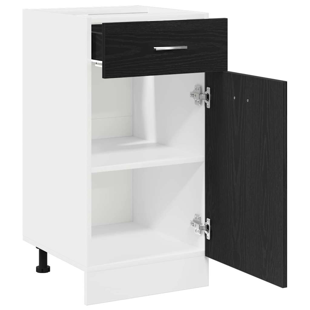 vidaXL Hängeschrank mit Regal Schwarz Eichen-Optik 40 x 46 x 81.5 cm